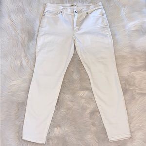 Madewell high rise white jeans